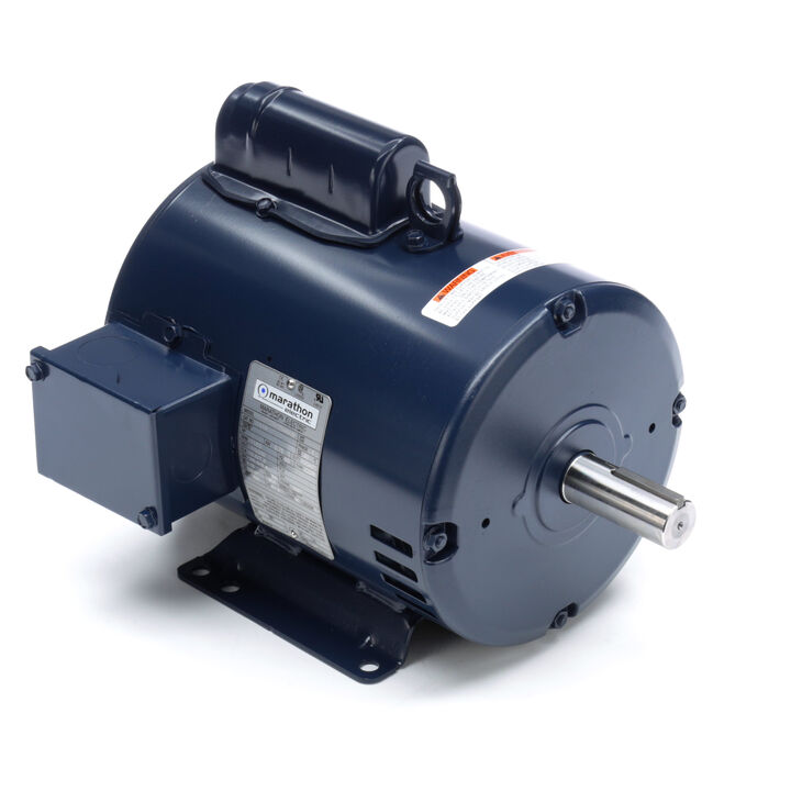 General Purpose Motor, 1 HP, 1 Ph, 60 Hz, 115/230 V, 1200 RPM, 182T Frame, DP
