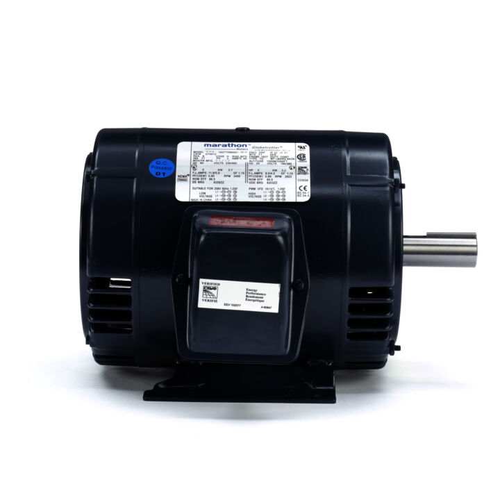 General Purpose Motor, 5 & 3 HP, 3 Ph, 60 & 50 Hz, 230/460 & 190/380 V, 3600 & 3000 RPM, 182T Frame, DP