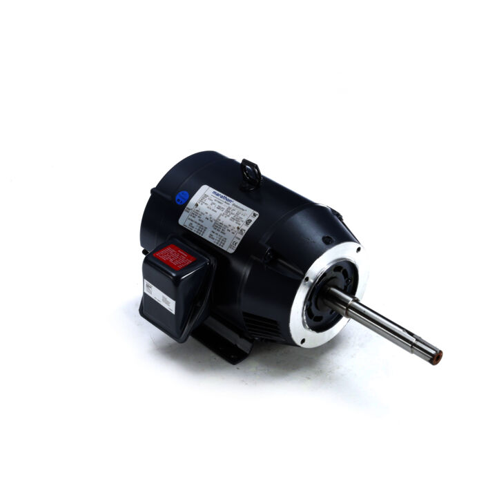 Close-Coupled Pump Motor, 3 & 2 HP, 3 Ph, 60 & 50 Hz, 230/460 & 190/380 V, 1800 & 1500 RPM, 182JP Frame, DP