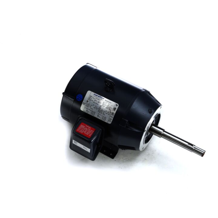Close-Coupled Pump Motor, 3 & 2 HP, 3 Ph, 60 & 50 Hz, 230/460 & 190/380 V, 1800 & 1500 RPM, 182JP Frame, DP