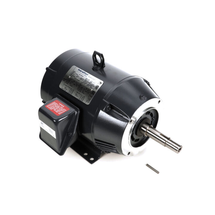 Close-Coupled Pump Motor, 1.50 & 1 HP, 3 Ph, 60 & 50 Hz, 230/460 & 190/380 V, 1200 & 1000 RPM, 182JM Frame, DP