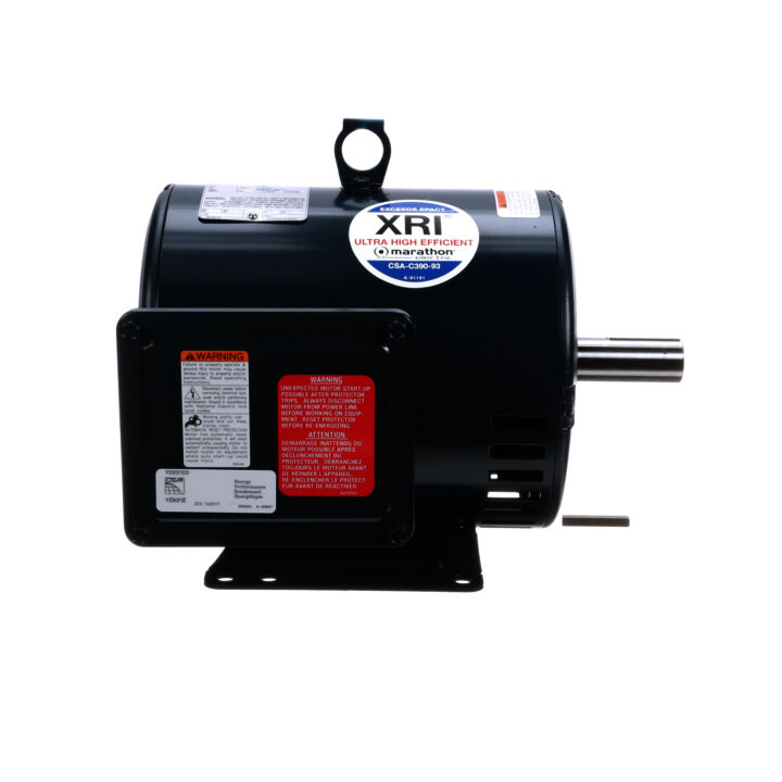 General Purpose Motor, 3 HP, 3 Ph, 60 Hz, 200-208 V, 1800 RPM, 182T Frame, DP