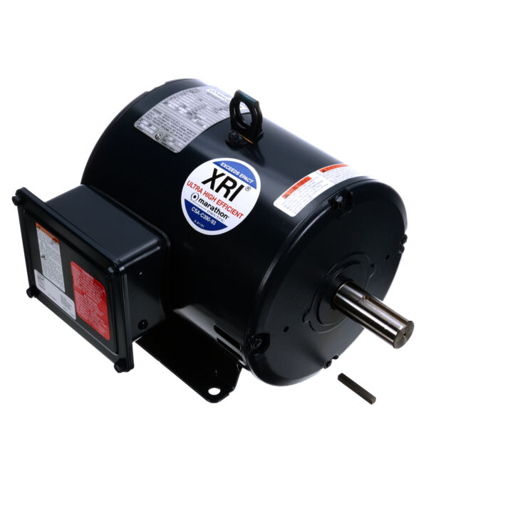 General Purpose Motor, 3 HP, 3 Ph, 60 Hz, 200-208 V, 1800 RPM, 182T Frame, DP