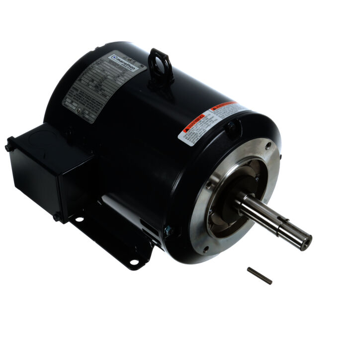 Close-Coupled Pump Motor, 5 HP, 3 Ph, 60 Hz, 200 V, 3600 RPM, 182JM Frame, DP