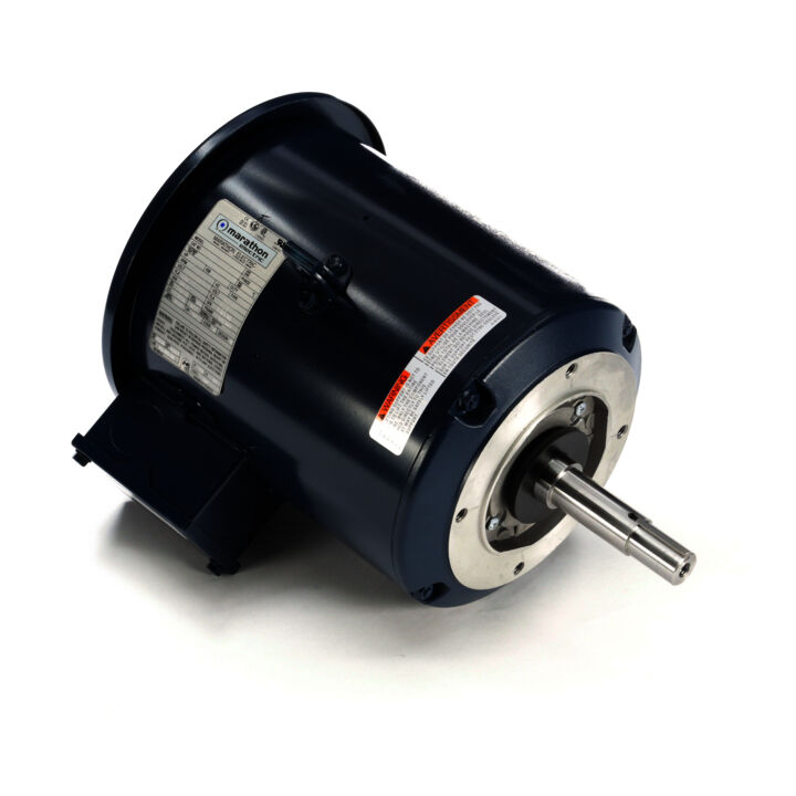 Close-Coupled Pump Motor, 3 & 2 HP, 3 Ph, 60 & 50 Hz, 230/460 & 190/380 V, 1800 & 1500 RPM, 182JMV Frame, DP