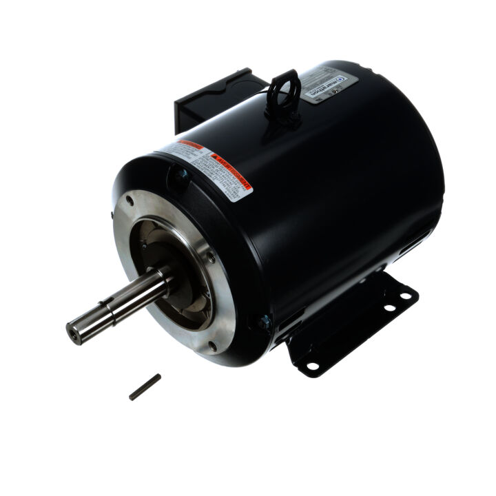 Close-Coupled Pump Motor, 5 HP, 3 Ph, 60 Hz, 200 V, 3600 RPM, 182JM Frame, DP