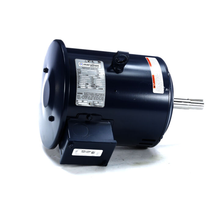 Close-Coupled Pump Motor, 5 & 3 HP, 3 Ph, 60 & 50 Hz, 230/460 & 190/380 V, 3600 & 3000 RPM, 182JMV Frame, DP