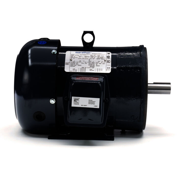 General Purpose Motor, 3 & 2 HP, 3 Ph, 60 & 50 Hz, 230/460 & 190/380 V, 3600 & 3000 RPM, 182TC Frame, TEFC
