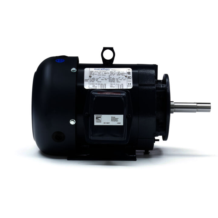 Close-Coupled Pump Motor, 3 & 2 HP, 3 Ph, 60 & 50 Hz, 230/460 & 190/380 V, 3600 & 3000 RPM, 182JM Frame, TEFC