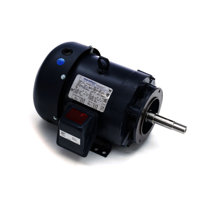 Close-Coupled Pump Motor, 3 & 2 HP, 3 Ph, 60 & 50 Hz, 230/460 & 190/380 V, 1800 & 1500 RPM, 182JM Frame, TEFC
