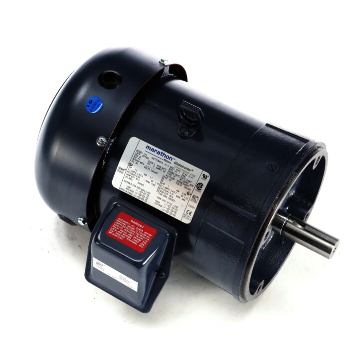 General Purpose Motor, 1.50 & 1 HP, 3 Ph, 60 & 50 Hz, 230/460 & 190/380 V, 1200 & 1000 RPM, 182TCV Frame, TEFC