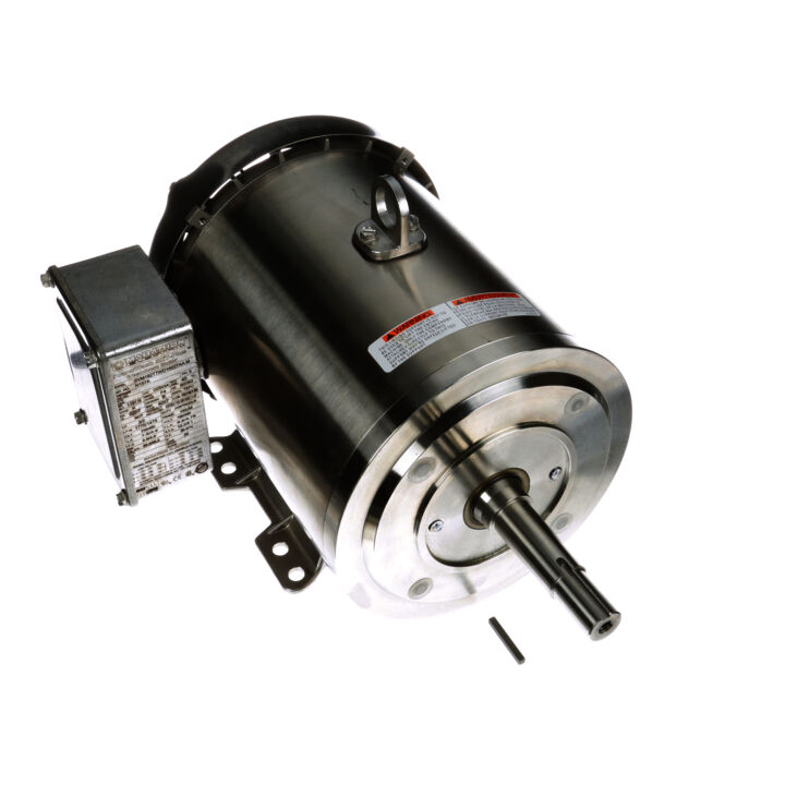 Washdown Pump Motor, 3 & 2 HP, 3 Ph, 60 & 50 Hz, 230/460 & 190/380 V, 1800 & 1500 RPM, 182JM Frame, TEFC