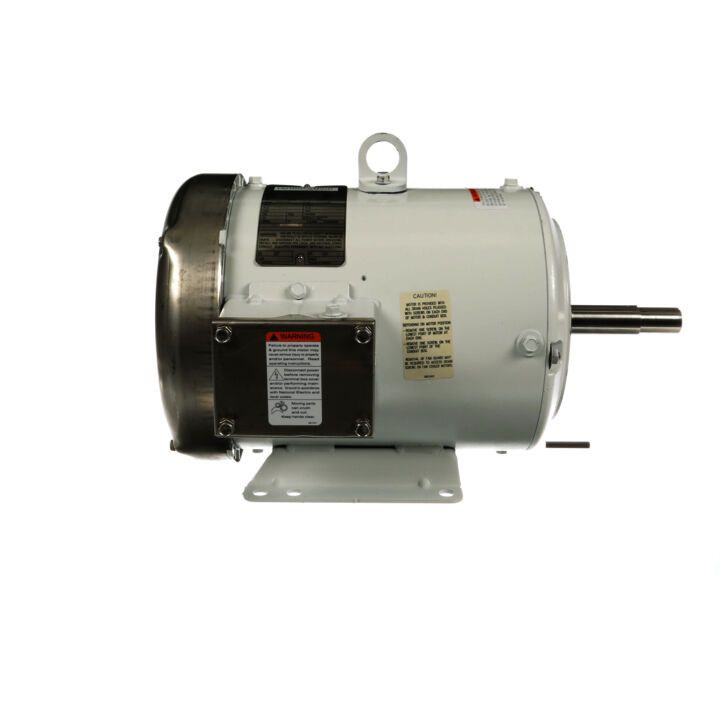 Washdown Pump Motor, 3 & 2 HP, 3 Ph, 60 & 50 Hz, 230/460 & 190/380 V, 1800 & 1500 RPM, 182JM Frame, TEFC