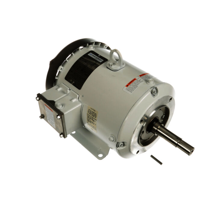 Washdown Pump Motor, 3 & 2 HP, 3 Ph, 60 & 50 Hz, 230/460 & 190/380 V, 1800 & 1500 RPM, 182JM Frame, TEFC