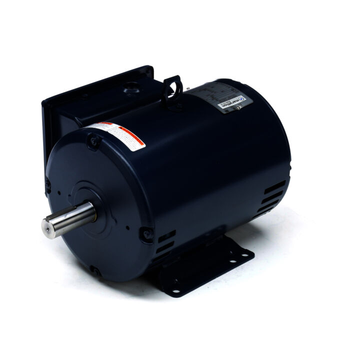 Air Compressor Motor, 5 HP, 1 Ph, 60 Hz, 208-230 V, 1800 RPM, 184T Frame, DP