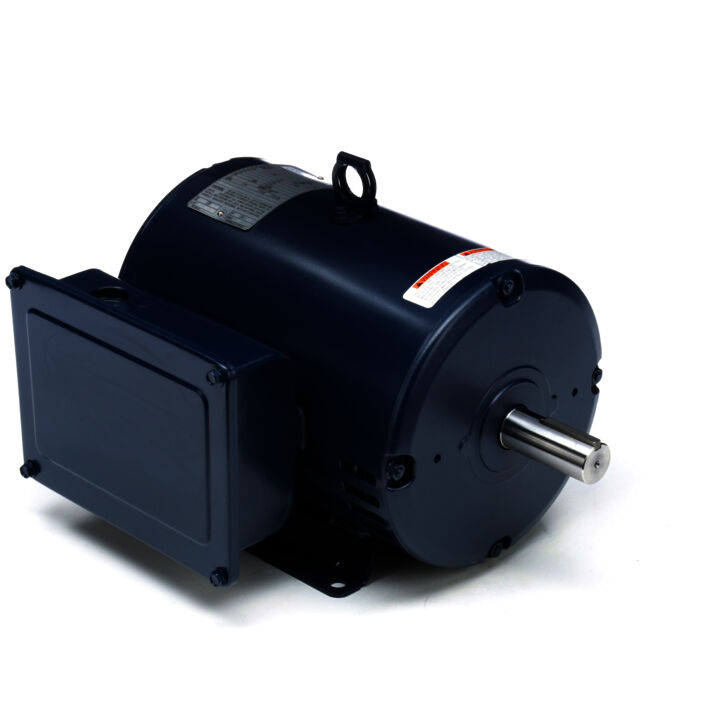 Air Compressor Motor, 5 HP, 1 Ph, 60 Hz, 208-230 V, 1800 RPM, 184T Frame, DP