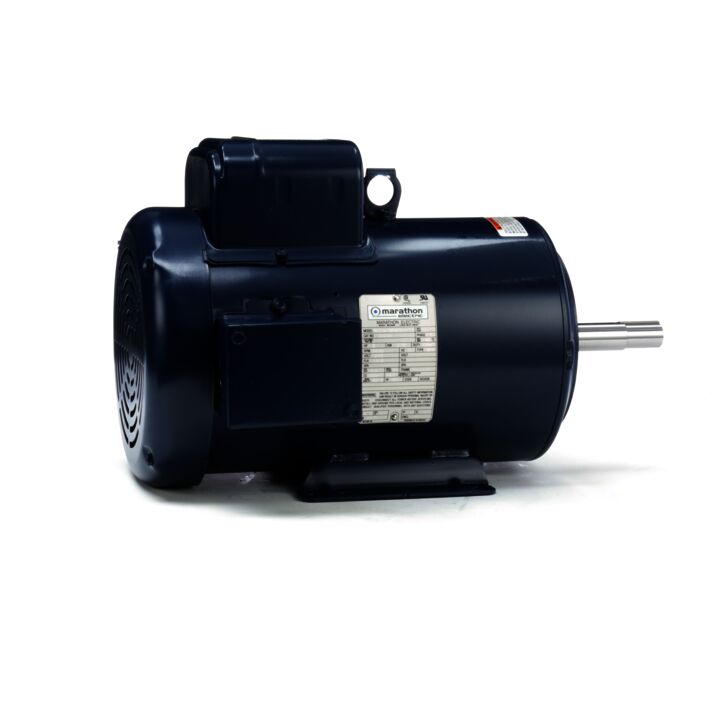 Close-Coupled Pump Motor, 5 HP, 1 Ph, 60 Hz, 230 V, 3600 RPM, 184JM Frame, TEFC