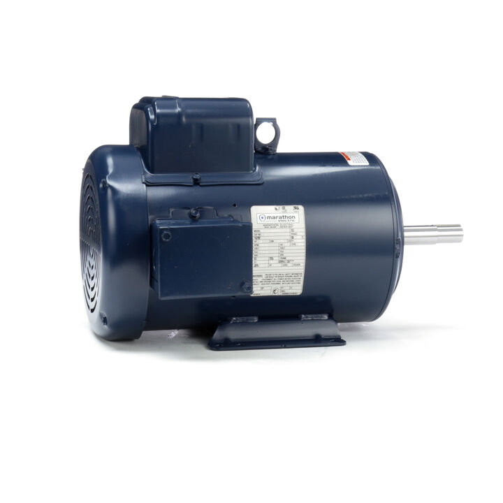 Close-Coupled Pump Motor, 5 HP, 1 Ph, 60 Hz, 230 V, 3600 RPM, 184JM Frame, TEFC