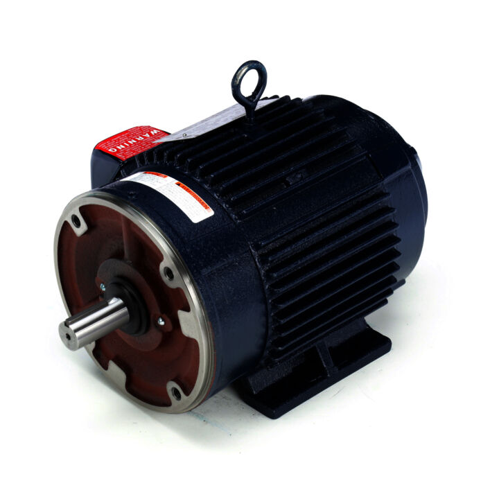 Encoder Motor, 5 HP, 3 Ph, 60 Hz, 230/460 V, 1800 RPM, 184TC Frame, TENV