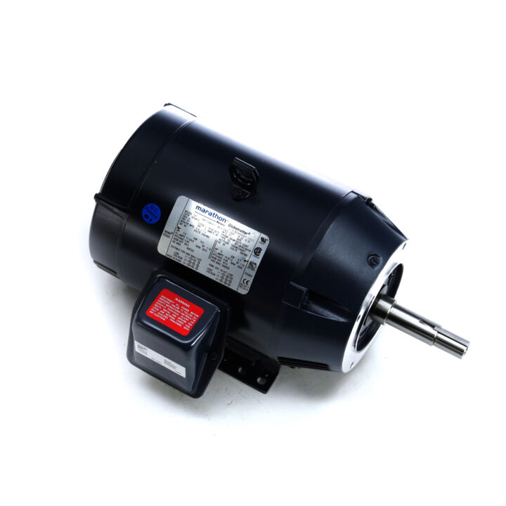 Close-Coupled Pump Motor, 7.50 & 5 HP, 3 Ph, 60 & 50 Hz, 230/460 & 190/380 V, 3600 & 3000 RPM, 184JM Frame, DP