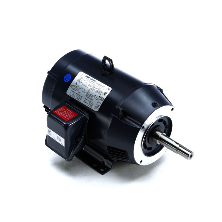 Close-Coupled Pump Motor, 7.50 & 5 HP, 3 Ph, 60 & 50 Hz, 230/460 & 190/380 V, 3600 & 3000 RPM, 184JM Frame, DP