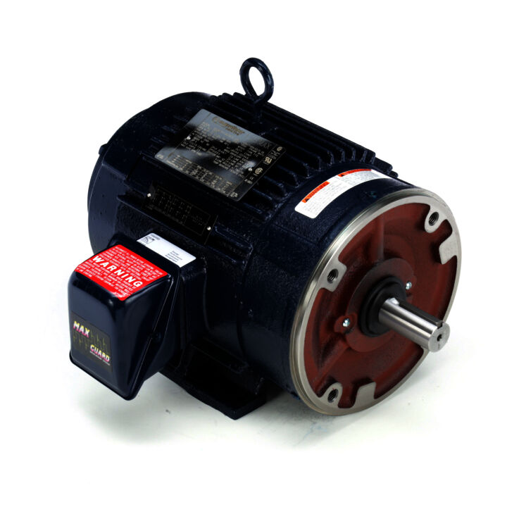 Encoder Motor, 5 HP, 3 Ph, 60 Hz, 230/460 V, 1800 RPM, 184TC Frame, TENV