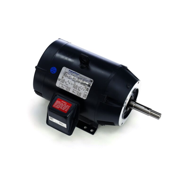 Close-Coupled Pump Motor, 5 & 3 HP, 3 Ph, 60 & 50 Hz, 230/460 & 190/380 V, 1800 & 1500 RPM, 184JM Frame, DP