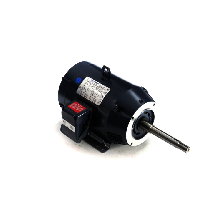 Close-Coupled Pump Motor, 5 & 3 HP, 3 Ph, 60 & 50 Hz, 230/460 & 190/380 V, 1800 & 1500 RPM, 184JP Frame, DP