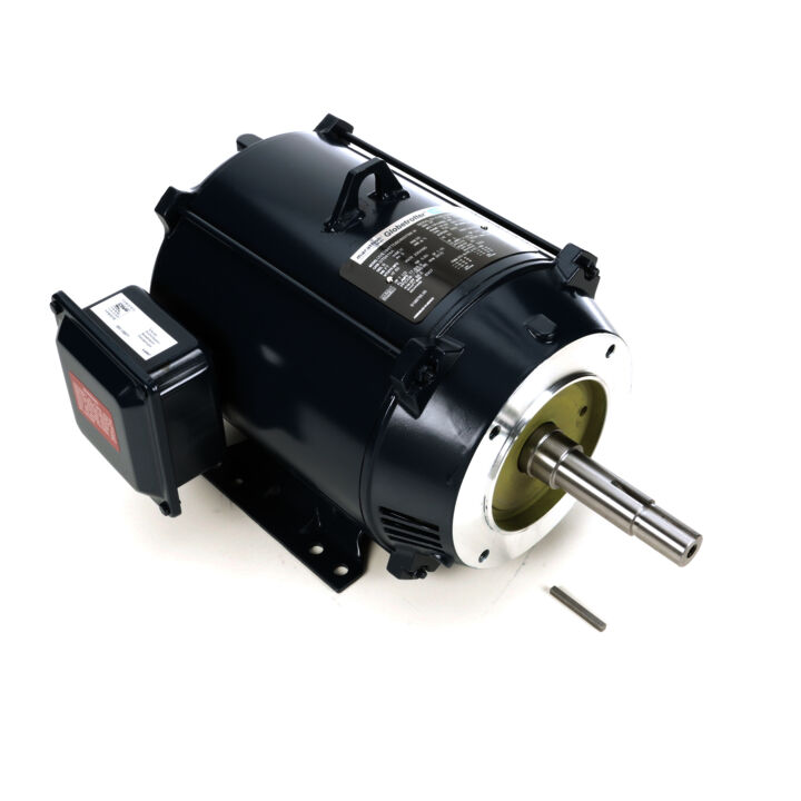 Close-Coupled Pump Motor, 7.50 & 5 HP, 3 Ph, 60 & 50 Hz, 230/460 & 190/380 V, 3600 & 3000 RPM, 184JM Frame, DP