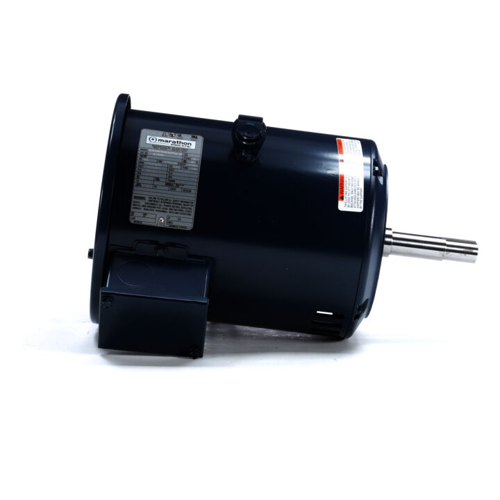 Close-Coupled Pump Motor, 5 & 3 HP, 3 Ph, 60 & 50 Hz, 230/460 & 190/380 V, 1800 & 1500 RPM, 184JMV Frame, DP