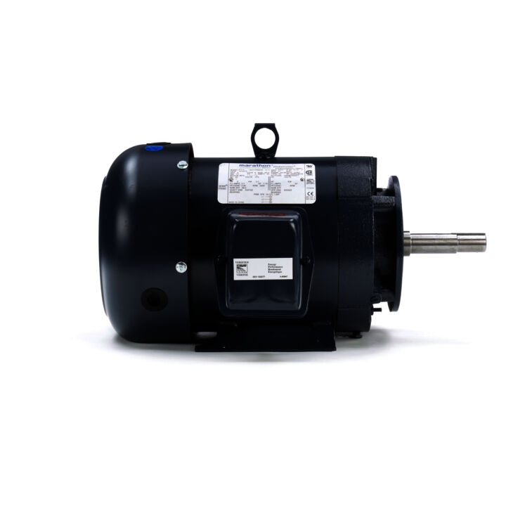 Close-Coupled Pump Motor, 5 HP, 3 Ph, 60 Hz, 575 V, 3600 RPM, 184JM Frame, TEFC