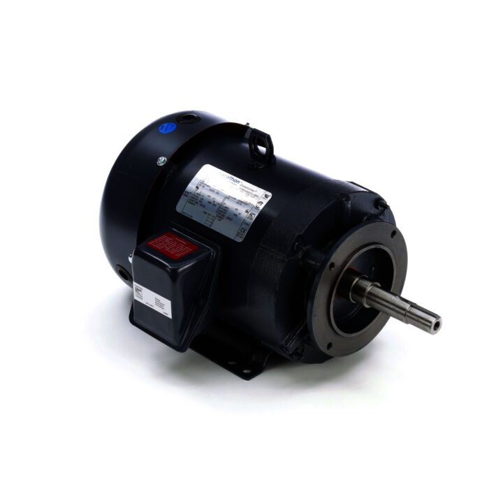 Close-Coupled Pump Motor, 5 HP, 3 Ph, 60 Hz, 575 V, 3600 RPM, 184JM Frame, TEFC