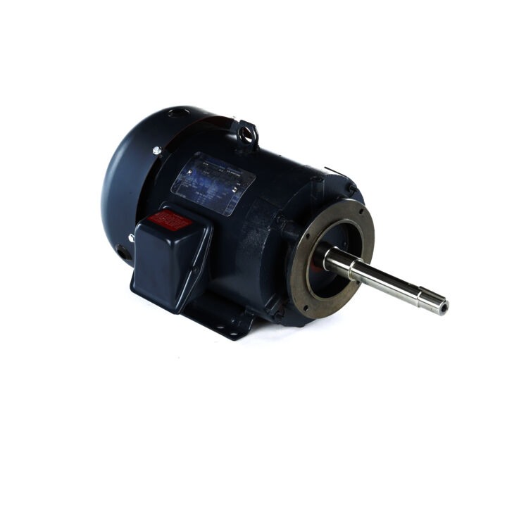 Close-Coupled Pump Motor, 5 HP, 3 Ph, 60 Hz, 575 V, 1800 RPM, 184JP Frame, TEFC
