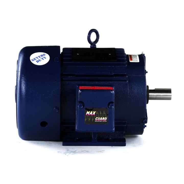 Severe Duty Motor, 5 HP, 3 Ph, 60 Hz, 575 V, 1800 RPM, 184T Frame, TEFC