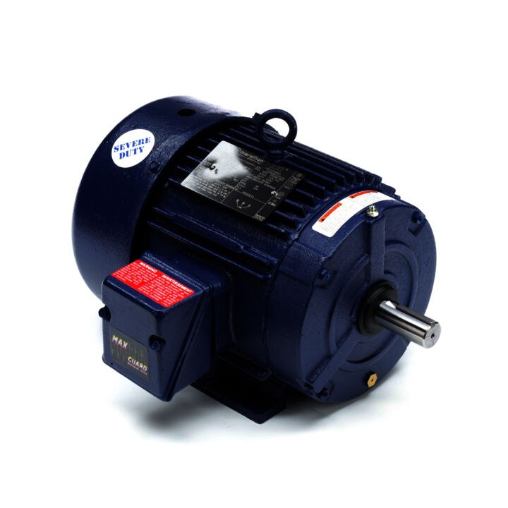 Severe Duty Motor, 5 HP, 3 Ph, 60 Hz, 460 V, 1800 RPM, 184T Frame, TEFC