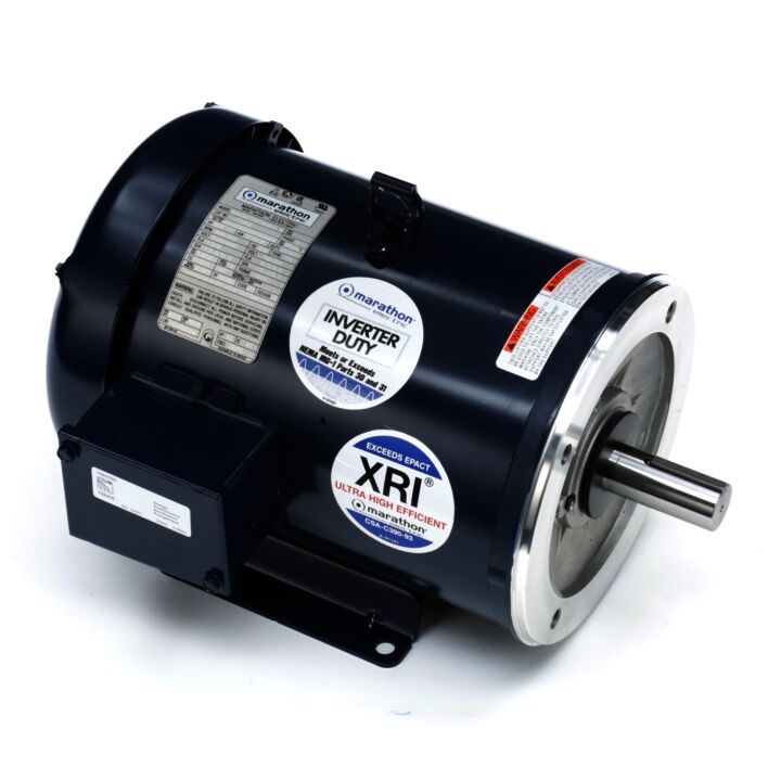 General Purpose Motor, 5 & 3 HP, 3 Ph, 60 & 50 Hz, 230/460 & 190/380 V, 3600 & 3000 RPM, 184TC Frame, TEFC