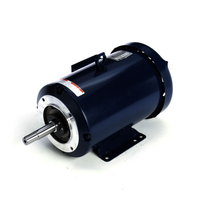 Close-Coupled Pump Motor, 7.50 & 5 HP, 3 Ph, 60 & 50 Hz, 230/460 & 190/380 V, 3600 & 3000 RPM, 184JM Frame, TEFC