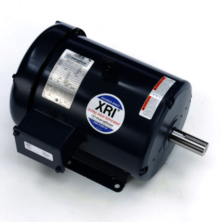 General Purpose Motor, 5 & 3 HP, 3 Ph, 60 & 50 Hz, 208-230/460 & 190/380 V, 3600 & 3000 RPM, 184T Frame, TEFC