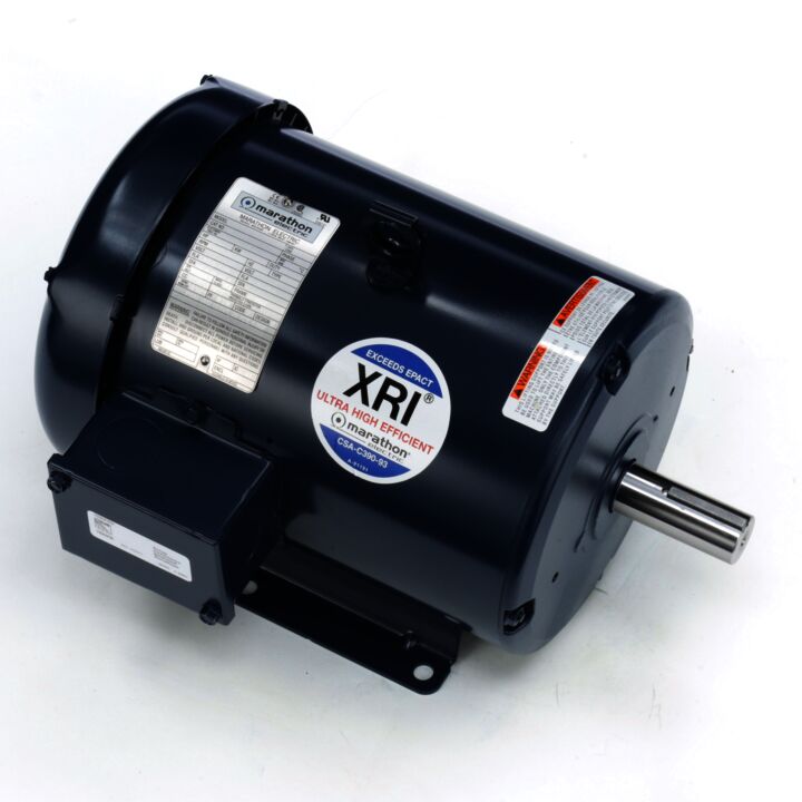General Purpose Motor, 5 & 3 HP, 3 Ph, 60 & 50 Hz, 208-230/460 & 190/380 V, 3600 & 3000 RPM, 184T Frame, TEFC