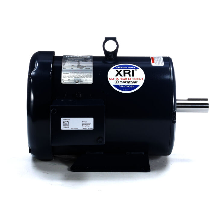 General Purpose Motor, 5 HP, 3 Ph, 60 Hz, 200 V, 1800 RPM, 184T Frame, TEFC