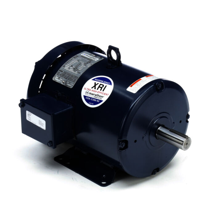 General Purpose Motor, 2 & 1.50 HP, 3 Ph, 60 & 50 Hz, 230/460 & 190/380 V, 1200 & 1000 RPM, 184T Frame, TEFC