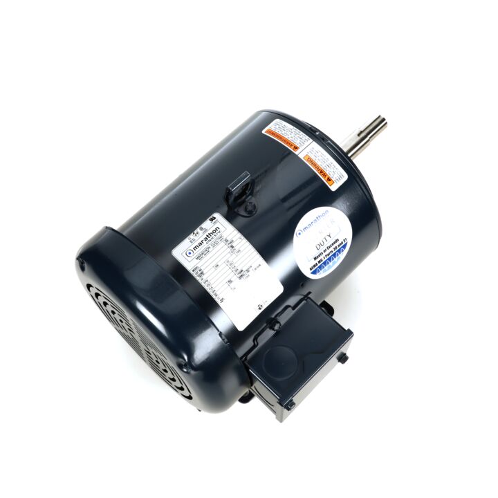 Close-Coupled Pump Motor, 5 & 3 HP, 3 Ph, 60 & 50 Hz, 230/460 & 190/380 V, 1800 & 1500 RPM, 184JM Frame, TEFC