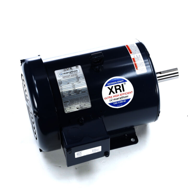 General Purpose Motor, 5 HP, 3 Ph, 60 Hz, 200 V, 1800 RPM, 184T Frame, TEFC