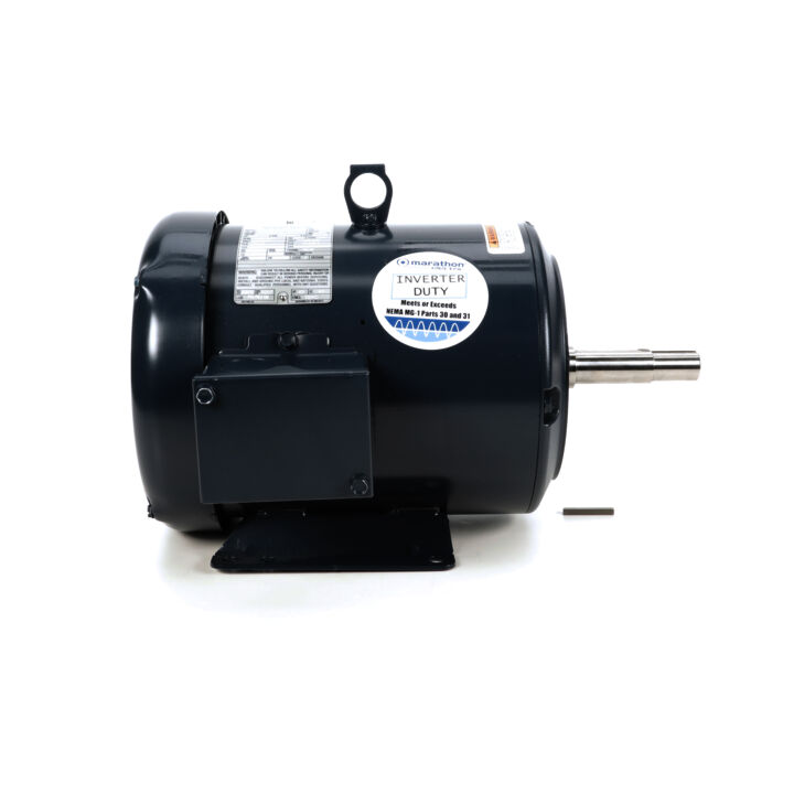 Close-Coupled Pump Motor, 5 & 3 HP, 3 Ph, 60 & 50 Hz, 230/460 & 190/380 V, 1800 & 1500 RPM, 184JM Frame, TEFC