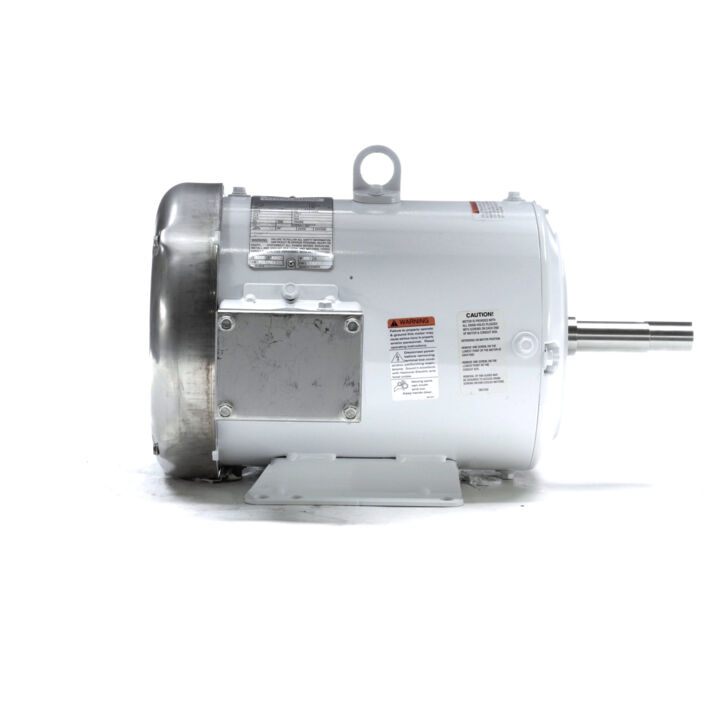 Washdown Pump Motor, 5 & 3 HP, 3 Ph, 60 & 50 Hz, 230/460 & 190/380 V, 1800 & 1500 RPM, 184JM Frame, TEFC