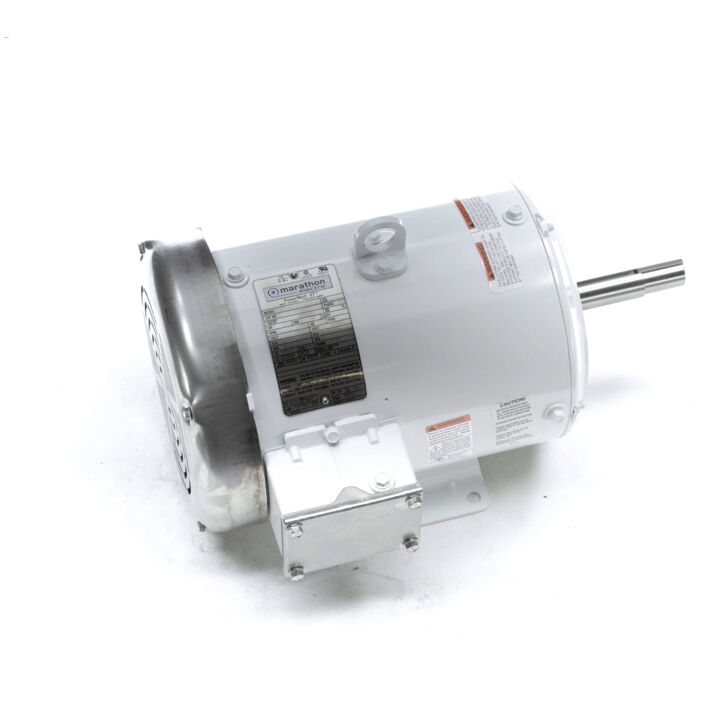 Washdown Pump Motor, 5 & 3 HP, 3 Ph, 60 & 50 Hz, 230/460 & 190/380 V, 1800 & 1500 RPM, 184JM Frame, TEFC