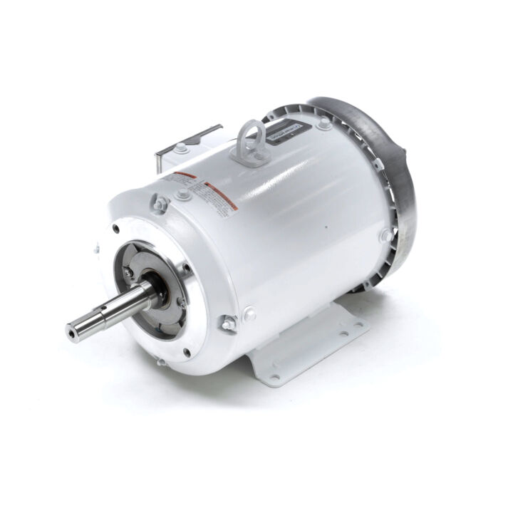 Washdown Pump Motor, 5 & 3 HP, 3 Ph, 60 & 50 Hz, 230/460 & 190/380 V, 1800 & 1500 RPM, 184JM Frame, TEFC