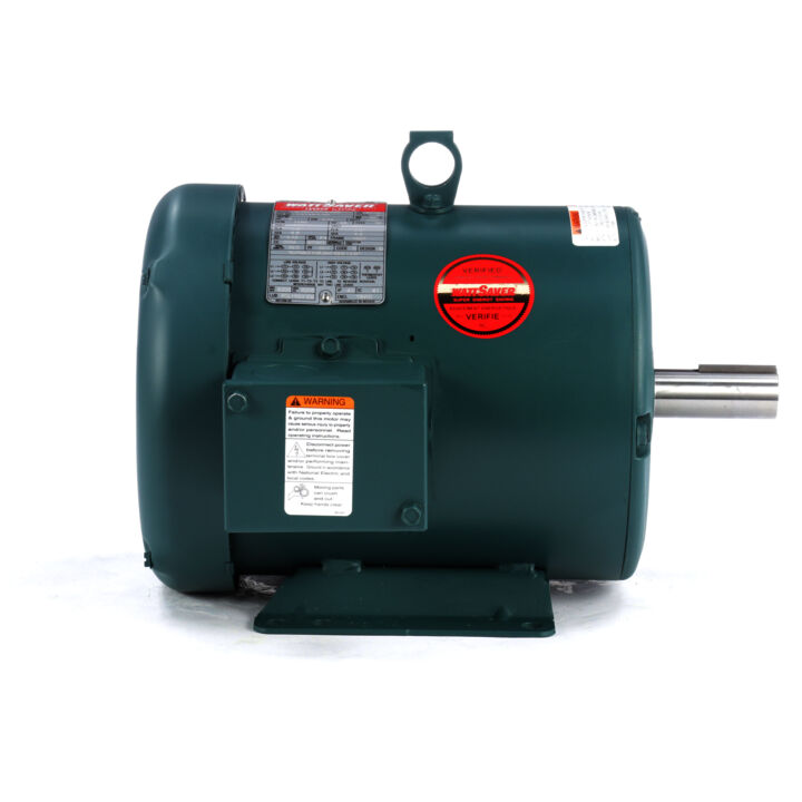 Air Compressor Motor, 3 HP, 3 Ph, 60 Hz, 230/460 V, 1800 RPM, 182T Frame, TEFC