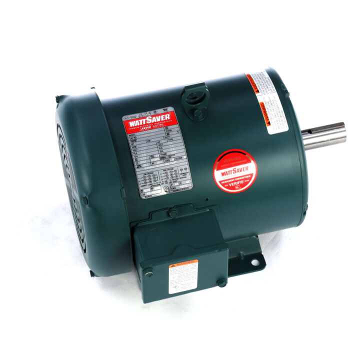 Air Compressor Motor, 3 HP, 3 Ph, 60 Hz, 230/460 V, 1800 RPM, 182T Frame, TEFC