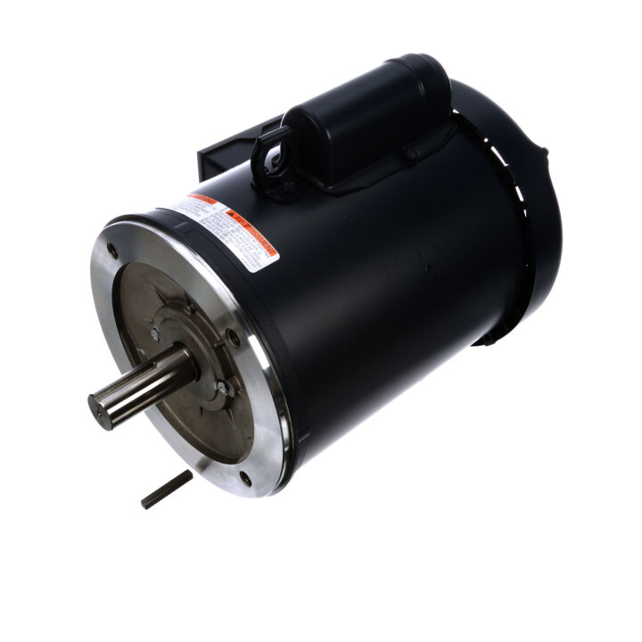 General Purpose Motor, 2 HP, 1 Ph, 60 Hz, 115/208-230 V, 1800 RPM, 182TC Frame, TEFC